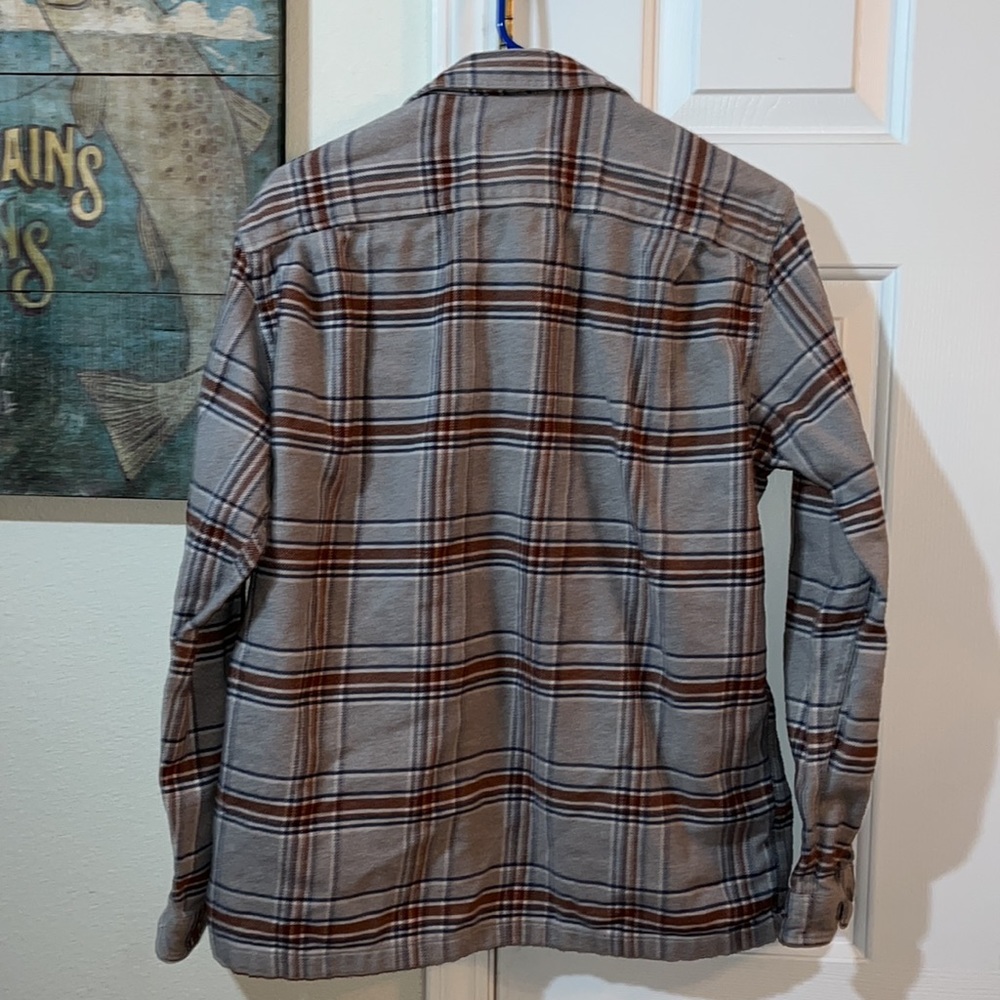 Patagonia Gray and Brown Plaid Button Down Shirt - Picture 4 of 4